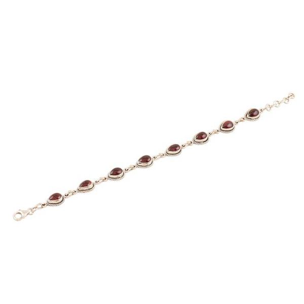 Alternate image for Garnet Link Bracelet from India On the Bright Side