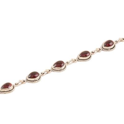 Alternate image for Garnet Link Bracelet from India On the Bright Side