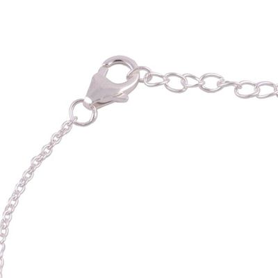 Alternate image for Smoky Quartz and 925 Silver Pendant Bracelet from India Elegant Prism