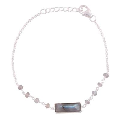 Alternate image for Labradorite Beaded Pendant Bracelet from India Magical Prism