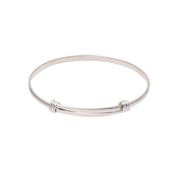Alternate image for Simple Sterling Silver Bangle Bracelet from India Dual Elegance