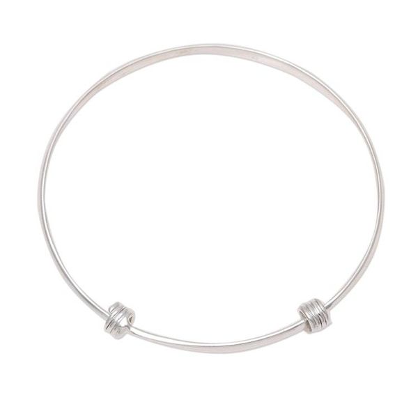 Alternate image for Simple Sterling Silver Bangle Bracelet from India Dual Elegance