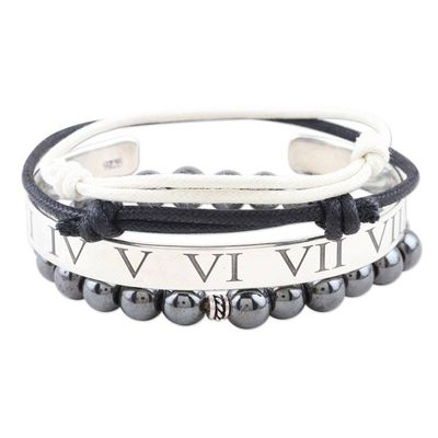 Alternate image for Assorted Hematite and Sterling Silver Bracelets Set of 4 Sweet Quartet