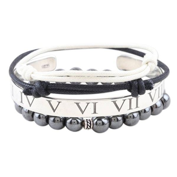 Alternate image for Assorted Hematite and Sterling Silver Bracelets Set of 4 Sweet Quartet