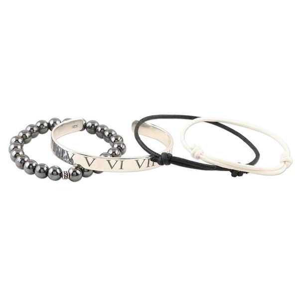 Alternate image for Assorted Hematite and Sterling Silver Bracelets Set of 4 Sweet Quartet