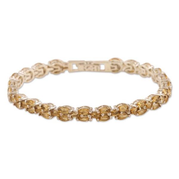 Alternate image for Citrine and Sterling Silver Tennis Bracelet from India Shimmering Sun
