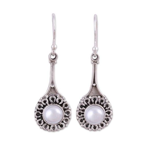 Alternate image for Cultured Pearl Earrings in Sterling Silver Settings Inner Radiance