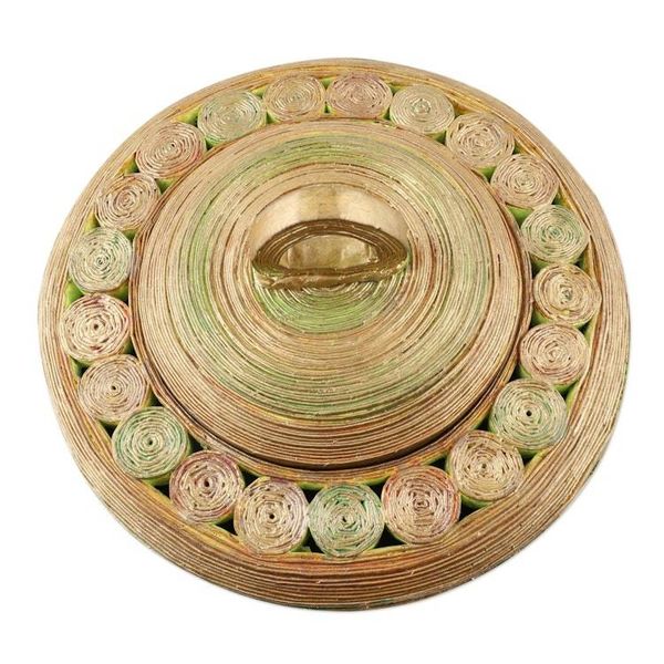Alternate image for Eco-Friendly Lidded Paper Basket Glittering Green