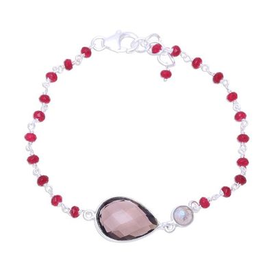 Alternate image for Multi-Gemstone Pendant Bracelet from India Colorful Elegance