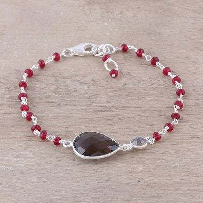 Alternate image for Multi-Gemstone Pendant Bracelet from India Colorful Elegance