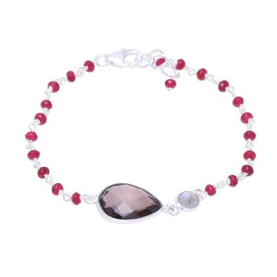 Alternate image for Multi-Gemstone Pendant Bracelet from India Colorful Elegance