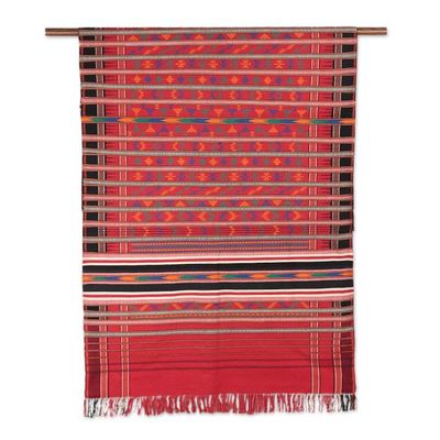 Alternate image for Cotton Striped Throw India Fair Trade Festive India