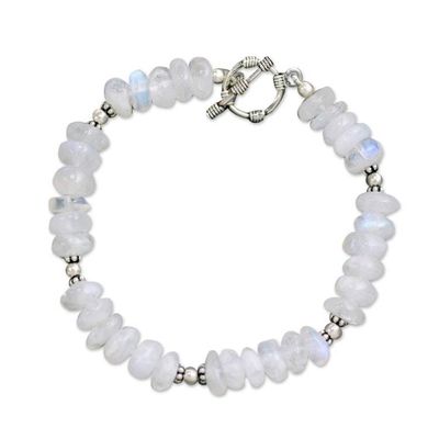 Alternate image for Rainbow Moonstone Beaded Bracelet Indian Rainbow