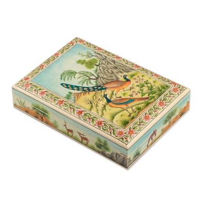 Alternate image for Hand-Painted Jewelry Box from India Jungle Muse