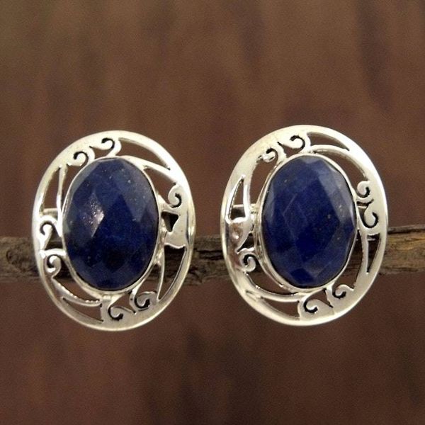 Alternate image for Womens Earrings Sterling Silver and Lapis Lazuli Jewelry Seductive Blue