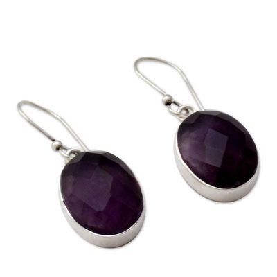 Alternate image for Sterling Silver Amethyst Earrings Fair Trade Jewelry Loves Grandeur