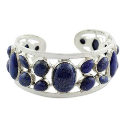 Alternate image for Lapis lazuli cuff bracelet Summer Sea
