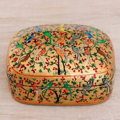 Alternate image for Hand-Painted Colorful Singing Birds Wood Decorative Box Birds in Harmony