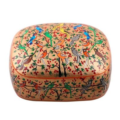 Alternate image for Hand-Painted Colorful Singing Birds Wood Decorative Box Birds in Harmony