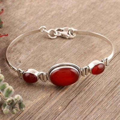 Alternate image for Sterling Silver and Carnelian Modern Bracelet Jewelry Mystique