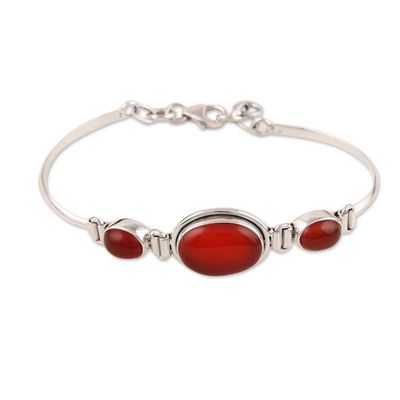 Alternate image for Sterling Silver and Carnelian Modern Bracelet Jewelry Mystique