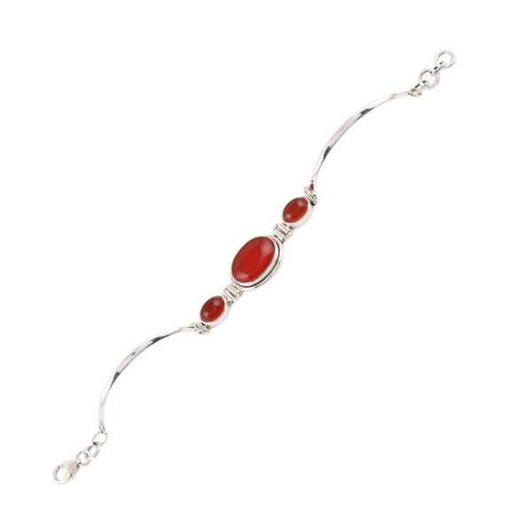 Alternate image for Sterling Silver and Carnelian Modern Bracelet Jewelry Mystique