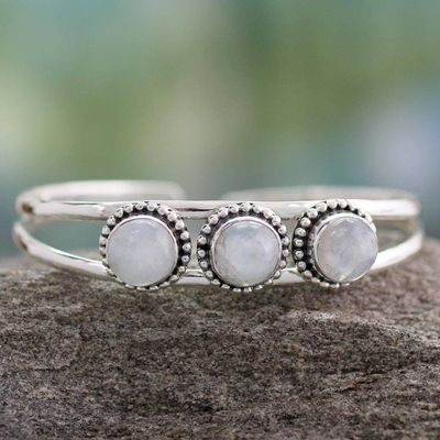 Primary image for Rainbow Moonstone cuff bracelet Delightful