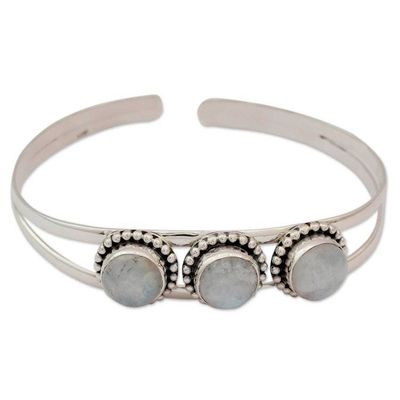 Alternate image for Rainbow Moonstone cuff bracelet Delightful