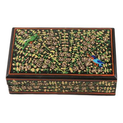 Alternate image for Handmade Decorative Wood and Papier Mache Box Sing-Song in Black