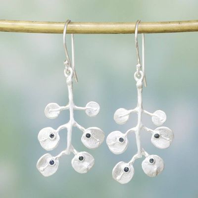 Primary image for Artisan Crafted Sterling Silver Dangle Earrings from India Morning Frost