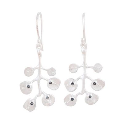 Alternate image for Artisan Crafted Sterling Silver Dangle Earrings from India Morning Frost