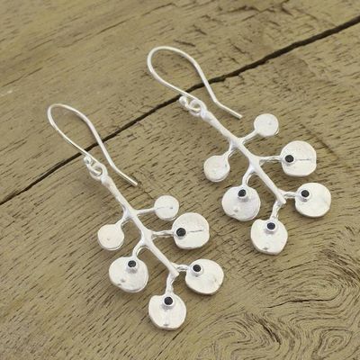 Alternate image for Artisan Crafted Sterling Silver Dangle Earrings from India Morning Frost