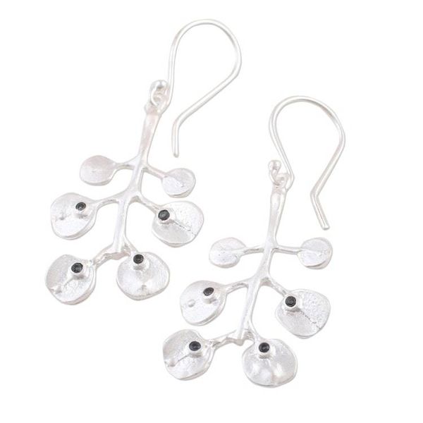 Alternate image for Artisan Crafted Sterling Silver Dangle Earrings from India Morning Frost