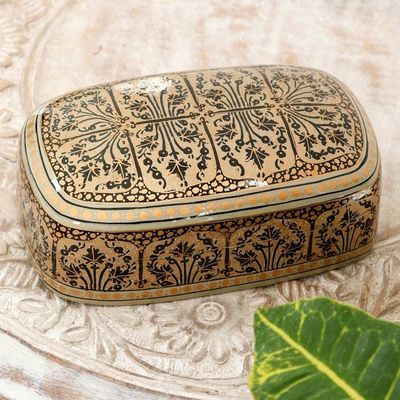 Alternate image for Small Decorative Wood and Papier Mache Box Srinagar Elegance