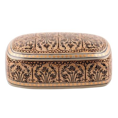 Alternate image for Small Decorative Wood and Papier Mache Box Srinagar Elegance