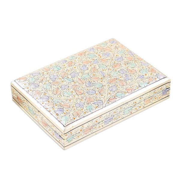 Alternate image for Hand-Painted Maple Leaf Motif Papier Mache Decorative Box Maple Delight