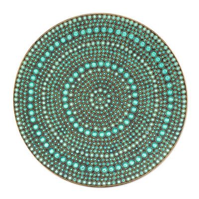 Alternate image for Bejeweled vanity tray Aqua Glitz