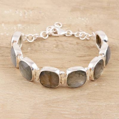 Alternate image for Square Faceted Labradorite Bracelet Set in Sterling Silver Dazzling Allure