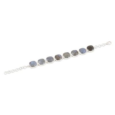 Alternate image for Square Faceted Labradorite Bracelet Set in Sterling Silver Dazzling Allure