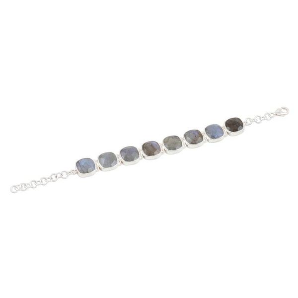 Alternate image for Square Faceted Labradorite Bracelet Set in Sterling Silver Dazzling Allure