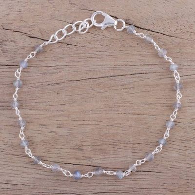 Alternate image for Handmade Adjustable Labradorite Link Bracelet from India Beautiful Saga