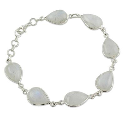 Alternate image for Moonstone and Sterling Silver Bracelet Jewelry from India Inspired Intuition