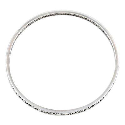 Alternate image for Leafy Sterling Silver Bangle Bracelet Crafted in India Vines from Noida