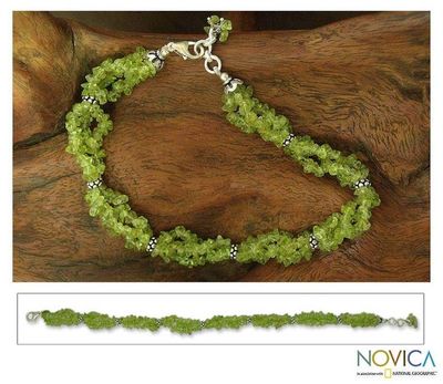 Alternate image for Peridot anklet Song of Summer