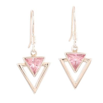 Alternate image for Handcrafted Sterling Silver Earrings with Cubic Zirconia One Direction