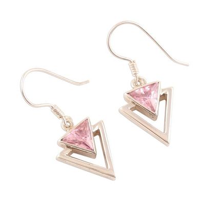 Alternate image for Handcrafted Sterling Silver Earrings with Cubic Zirconia One Direction