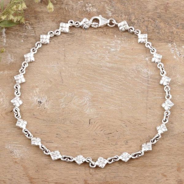Alternate image for India Sterling Silver Ankle Jewelry In Diamonds