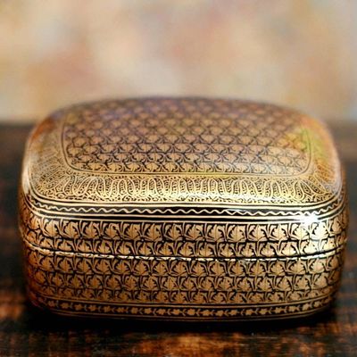 Alternate image for Unique Papier Mache Box Kashmir Splendor