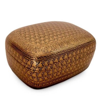 Alternate image for Unique Papier Mache Box Kashmir Splendor