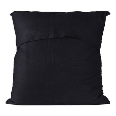 Alternate image for Patterned Black and White Cotton Cushion Covers Pair Midnight Geometry